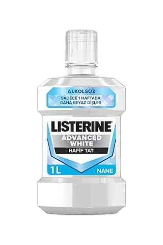 Advanced White Ağız Bakım Ürünü, Zorlu Lekeleri Giderir, Hafif Tat, Sıfır Alkol, Name Aromalı, 1000ml