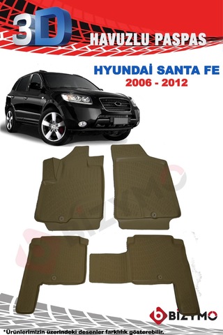 Hyundai Santa Fe 2006-2012 3D Bej Paspas Takımı Bizymo