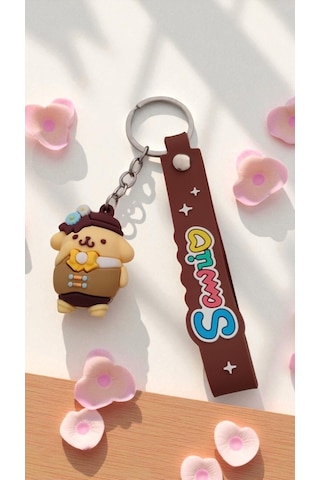 2 Li Sevimli Karakter Pompompurin Anime Stil Figürlü Renkli Silikon Askılı Çanta Aksesuar