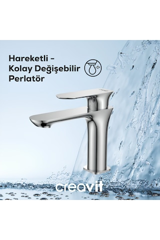Creavit Pure Lavabo Banyo Eviye Bataryası 3'lü Set PR1500-PR2500-PR8501 Krom