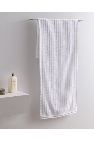 Madame Coco Grenat Pamuklu Banyo Havlusu - Beyaz/lacivert - 70x140 Cm 8684427297575 Çok Renkli