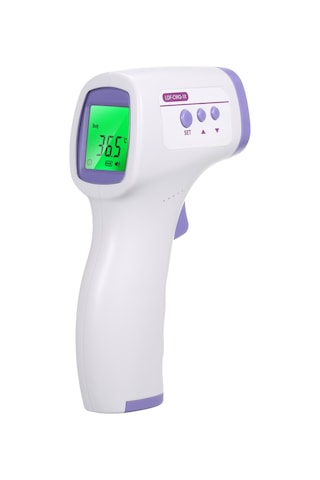 Samdoo Ev İçin Düşük Mesafe Enstrümanı - Yüksek Hassasiyetli Vücut Sıcaklığı Ölçer, 3 Renkli Lcd Ekranlı, Pil Yok Beyaz