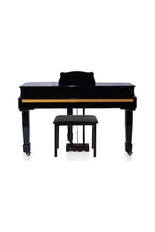 Jwin Sapphire Sdp-700 Çekiç Aksiyonlu 88 Tuşlu Kuyruklu Dijital Piyano + Tabure - Siyah