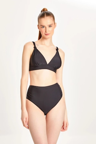 Too Salty Swimwear Kadın Toparlayıcı Yüksek Bel Arkadan Ayarlı Bikini Takımı 24s105st Siyah