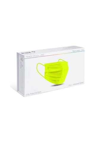 Private Stock Labs 4 Katlı Koruyucu Maske Neon Yeşili 10'lu