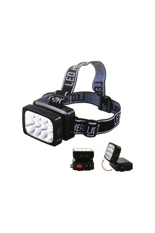Watton 12 Ledli Güçlü Şarjlı Kafa Lambası Wt-064-6610 Siyah