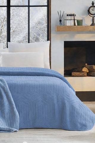 Özdilek Prestige Embos Çift Kişilik Battaniye 220x240 -göl Mavi Göl Mavisi
