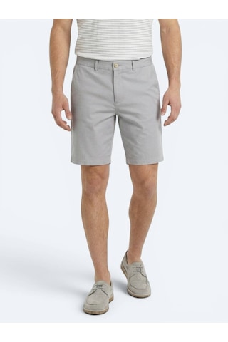 Kip Gri Düz Kumaş Jogging Fit Casual Bermuda