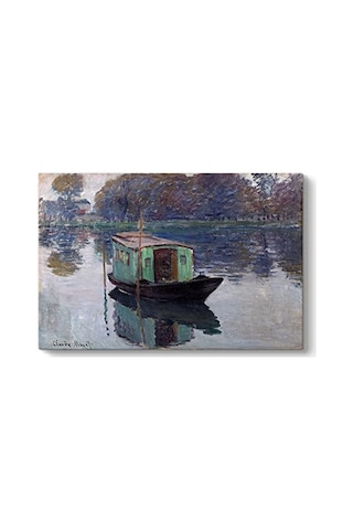 Claude Monet - The Studio Boat Tablosu 45 X 30