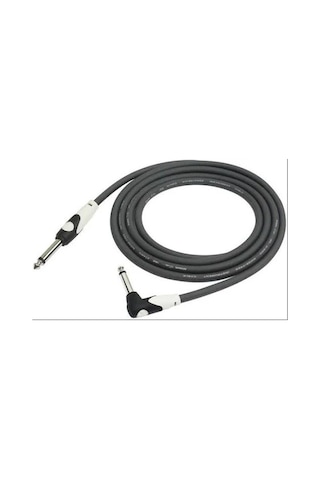 Kırlın Lgı-202-3m-bk Siyah L Uçlu Kablo 3 Metre Mono 1/4" Giriş L Tipi Jak İle Gitar Alt Girişlerinde Maksimum Konfor