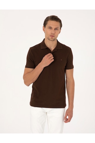 Pierre Cardin Erkek Koyu Kahverengi Tişört Basic 50325323-vr084 Koyu Kahverengi