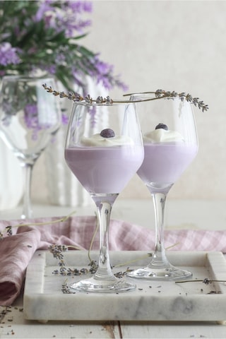 Lav Ella Cam Kırmızı Şarap Kadehi 6'lı 330 ml Ayaklı (Meşrubat Bardağı)