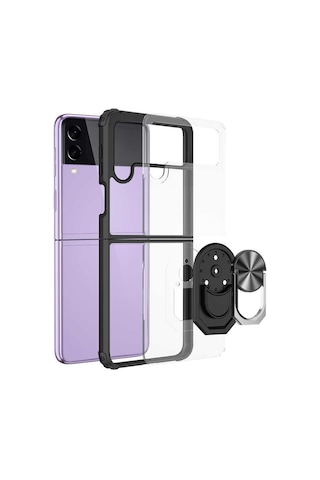 Samsung Uyumlu Galaxy Z Flip 3 Kılıf Zore Mola Kapak Siyah