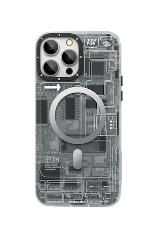 Youngkit Apple Uyumlu iPhone 14 Pro Max Kılıf Magsafe Şarj Özellikli YoungKit Technology Serisi Kapak Youngkit-TA82104