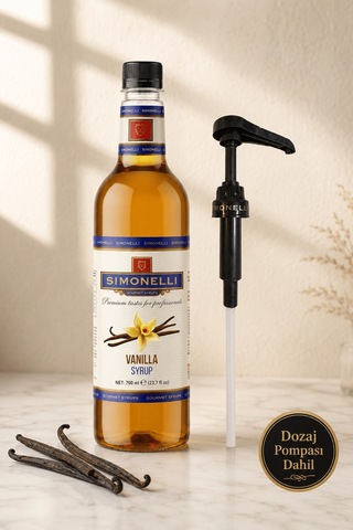 Simonelli Vanilya Kahve Şurubu 70 ML + Pompa