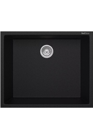 Real Stone K005 Tezgah Altı Gordion 50 Granit Eviye Siyah 45 x 40 CM