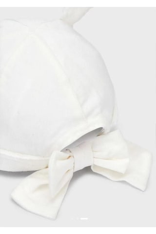 Kız Bebek Beyaz Şapka 10417-059 Beyaz