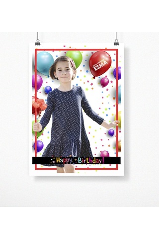 Bk Gift Kişiye Özel Doğum Günü Afiş Poster 50 X 70 Cm. 6