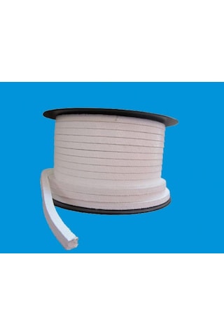 Yumuşak Salmastra 8x8 1 Metre Ptfe Saf Teflon Beyaz