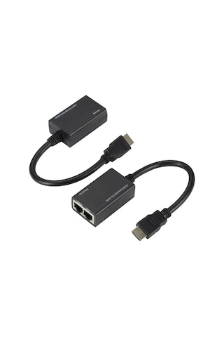 Wozlo 30 MT HDMI Extender - CAT5E/6 RJ45 Kablosuz Tekrarlayıcı Verici + Alıcı Aktarıcı