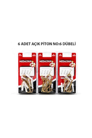 Medalyan Dl-26 Açık Piton Dübelli - 19x70 Mm 6 Adet