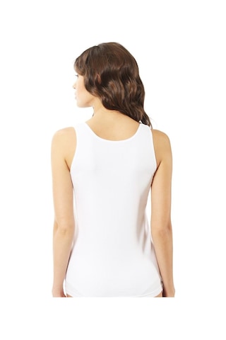 Özkan Underwear 3 Lü Paket Özkan Bayan Ribana Pamuklu Geniş Askılı Atlet 0111 Beyaz