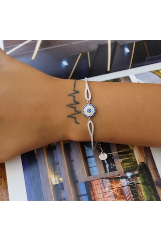 925 Ayar Gümüş Nazar Zarif Bileklik