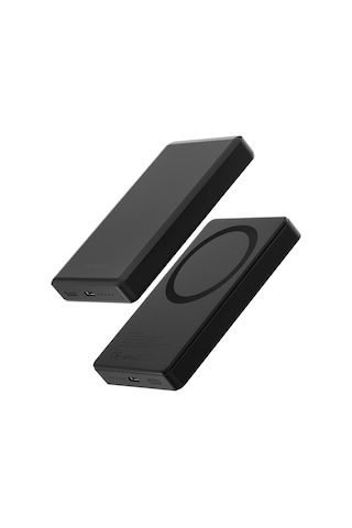 Alupac 10k 10.000 Mah 20w Type-c Ve 15w Kablosuz Şarj Çıkışlı Pd Hızlı Şarj Powerbank - Koyu Gri