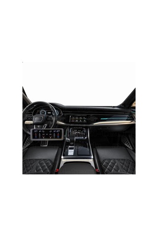 Yeni Audi Q7 Navigasyon Dijital Gösterge 9h Nano Ve Piano Black Uyumlu Tpu Koruyucu 9lu Set
