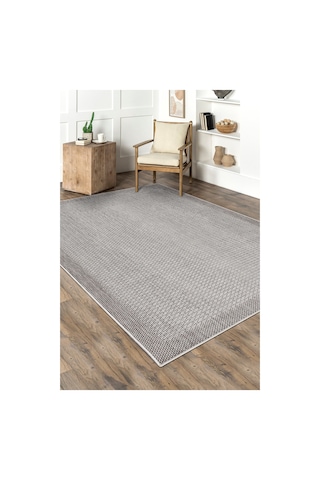Dekozer Sisaletta Jüt Görünümlü Sisal Dokuma Modern Kilim Tozumaz, Robot Süpürge Uyumlu Krem