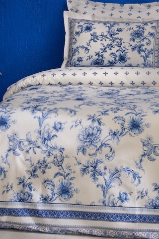 Karaca Home Rosario %100 Pamuk Çift Kişilik Nevresim Takımı Mavi MAVI