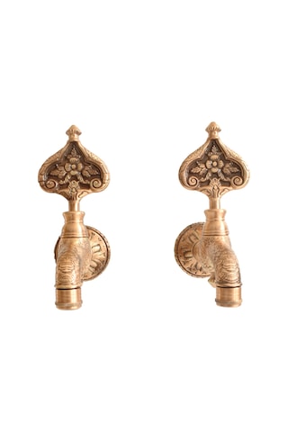 Fkn İkili Desenli Perlatörlü Antik Osmanlı Musluk Bronz