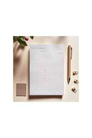 10 Farklı Planlama Seçeneği İle Tarihsiz Masaüstü Planlayıcı Açık Gri