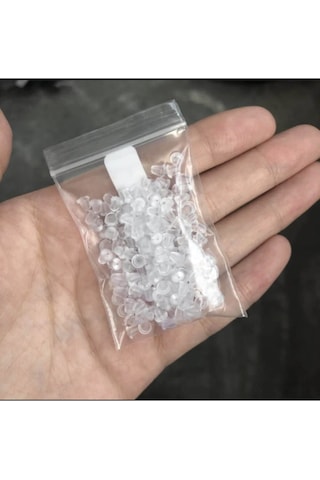 Silikon Şeffaf Küpe Arkası - 100 Adet Beyaz