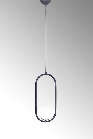 Luzarana Zenga Tekli Siyah-Krom Metal Gövde Beyaz Camlı Tasarım Lüx Sa... Çok Renkli