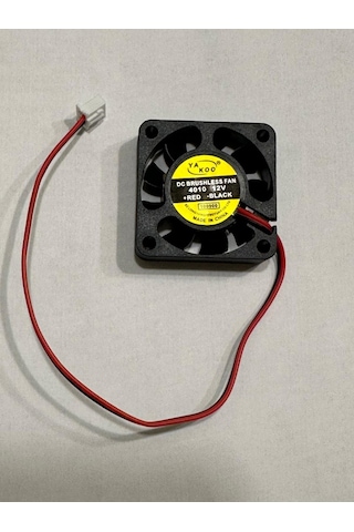 4 Cm 12 Volt Fan 12 Volt 4 Cm 2 Pinli 18 Cm Kablo Uzunluğu 40x40x10 Mm Fan