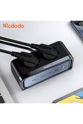 Mcdodo CH-4610 70WGan 6 in 1 Güç Ünitesi Siyah
