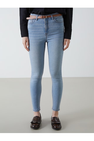 Lcw Jeans İndigo Beli Kemerli Jüpiter Süper Skinny Fit Jean Pantolon