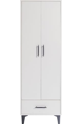 Dolap, Blesk 2 Kapaklı Çekmeceli Askılıklı Beyaz Dolap Gardırop