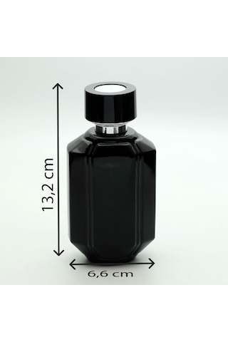 Parfüm Ve Kolonya Şişesi 100 Ml 3 Adet Siyah Özel Kolay Kapama Cam Şişe