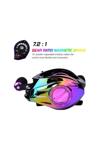 Maoyaya Dw130 Metalik Sağ El Olta Makarası, 7.2:1 Dişli, 10kg Çekme Gücü