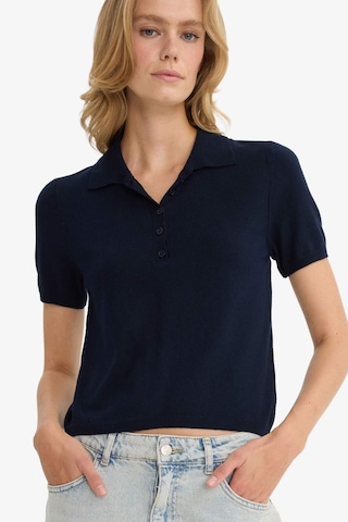 Defacto Fitted Polo Yaka Kısa Kollu Triko Kazak F2885ax25aunv131 Lacivert