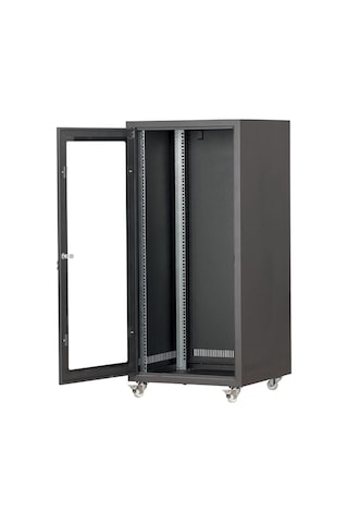 SETRACK 19'' 20U 600X800 CAMLI TEKERLEKLİ RACK KABİNET