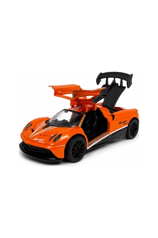 Turuncu Metal Süper Spor Oyuncak Araba Martı Kapılı Açılır 1:64 Çek Bırak Model Araç
