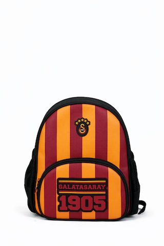 Galatasaray Lisanslı Logo Baskılı Anaokulu Çantası - Sarı Kırmızı 2 Bölmeli Sırt Çantası Sarı - Kırmızı - Siyah