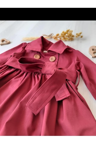 Nursu Baby Gül Kurusu Kız Bebek Trençkot-Gül Kurusu Gülkurusu