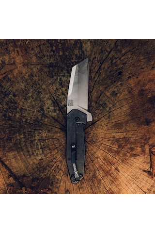 Schrade Usa Slyte Compact Katlanır Düz Saten D2 Çelik Kamp Bıçak - 1182277 Siyah