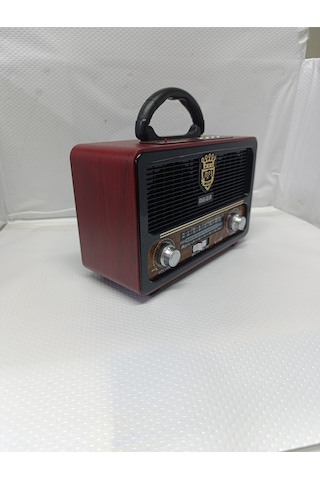 Kopya - M-111bt Şarjlı Nostaljik Radyo Bluetooth-kumanda Usb/sd/mp3 - Kahverengi- Tek Ebat