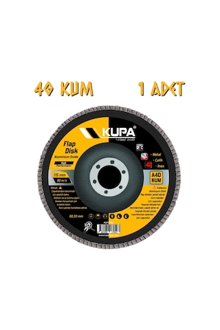 Kupa Katlı Flap Disk Zımpara A40 Kum