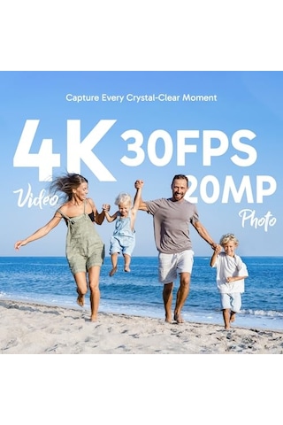Akaso Brave 4 4k 20mp Wifi Aksiyon Kamerası Ultra Hd With Eıs 30m Underwater Su Geçirmez - Uzaktan Kumandalı - 5x Zoo